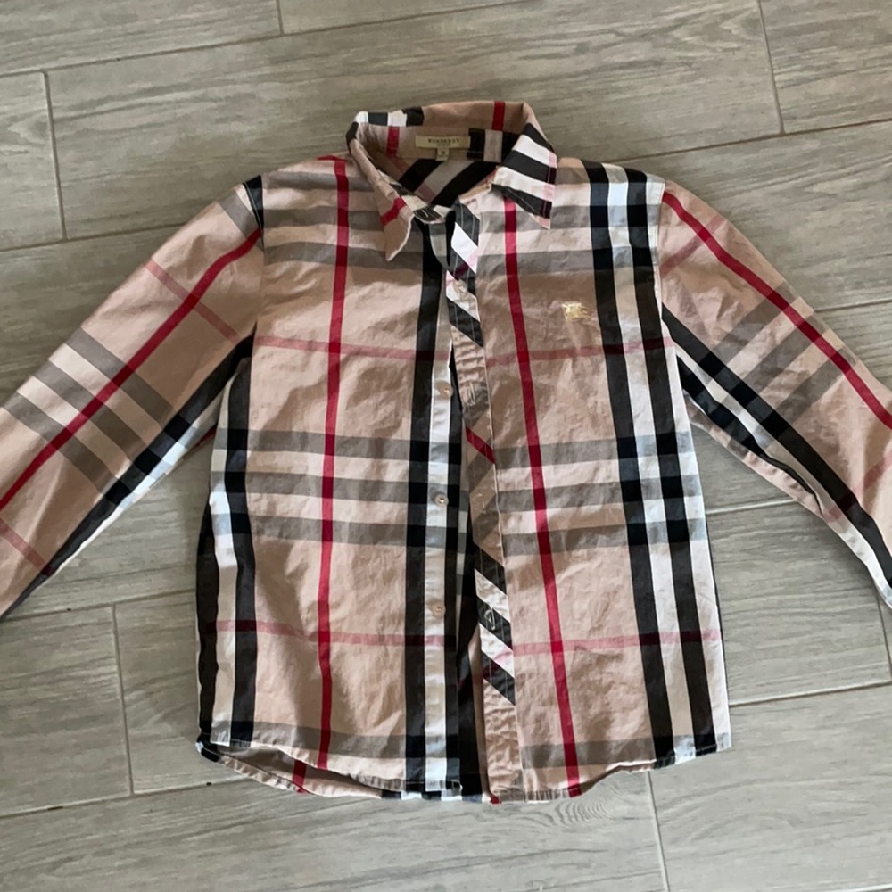 Boys Burberry button down shirt